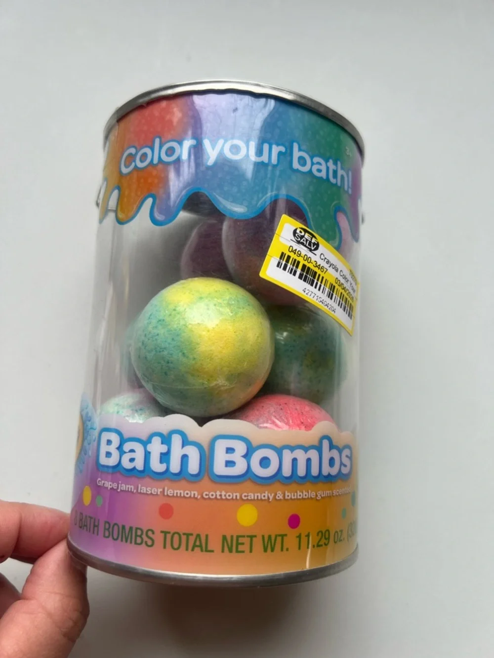 Crayola Color Your Bath Bucket Bath Bomb 11.29oz/8ct: Paraben-Free Fruit Scented